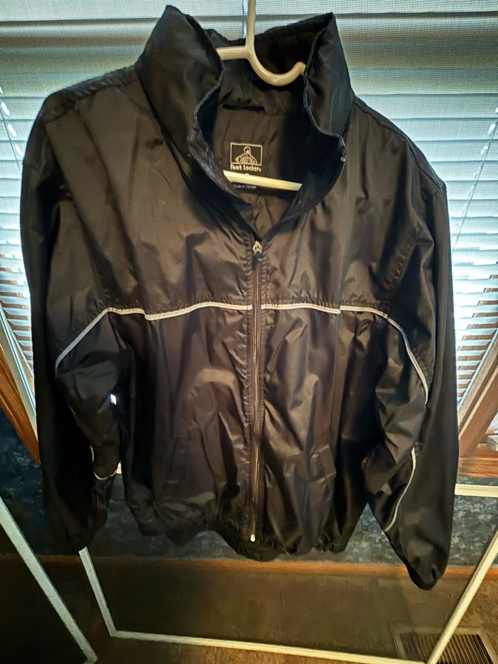 Foot Locker  Men's Black Windbreaker/Rain Jacket - Small